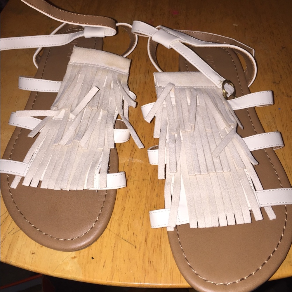 Cream sandals